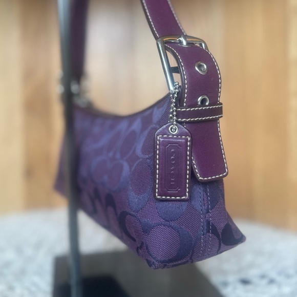 Rare Coach Vintage Y2K 2004 East West Purple/Plum Bag💜 - Picture 7 of 13